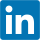 LinkedIn logo with 'in' in blue square